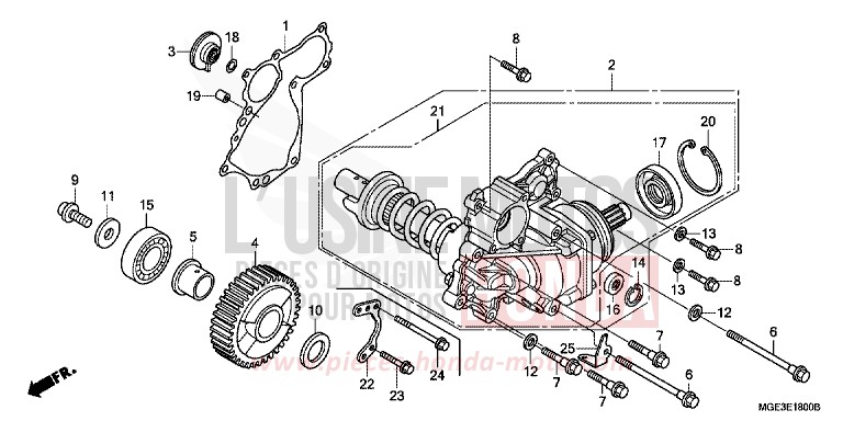 CARTER D'ENGRENAGE de VFR1200F DCT CANDY PROMINENCE RED (R342) 2010